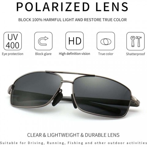 Ultra Light PC Frame Men's Polarized Sunglasses with UV380 Protection