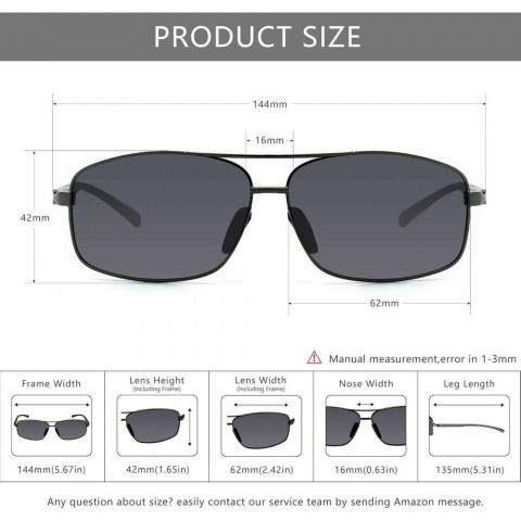 Ultra Light PC Frame Men's Polarized Sunglasses with UV380 Protection