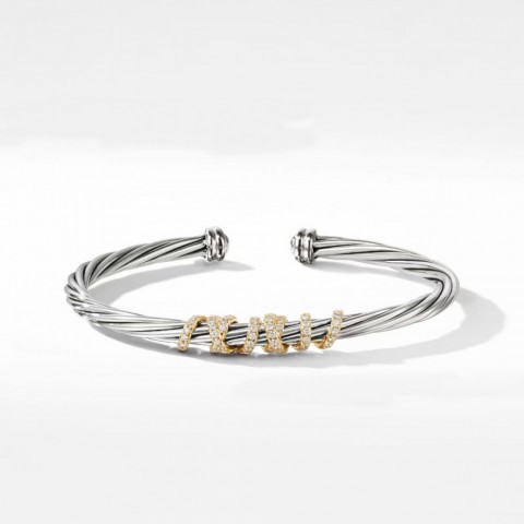 Luxury 18K Gold Plated Alphabet Charms Bracelet - Elegant Valentine Gift for Women