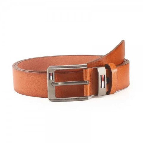 High Quality Golden Alloy Square Buckle Men's PU Leather Belt for Fashion Retro Jeans