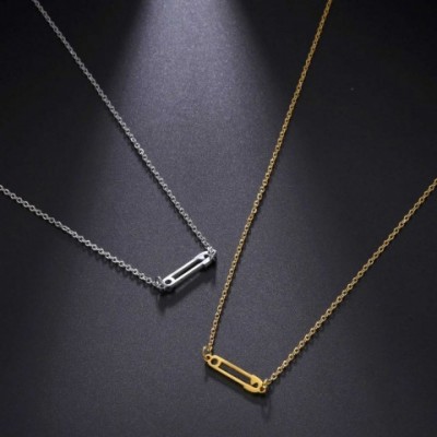 Skyrim Inspired Stainless Steel Paper Clip Pendant Necklace for Women