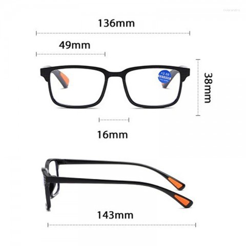 Unisex Ultralight HD Lens Reading Glasses for Men