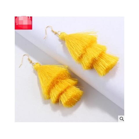 Boho Fashion Women's Gold Plated Tassel Earrings for Party GB372