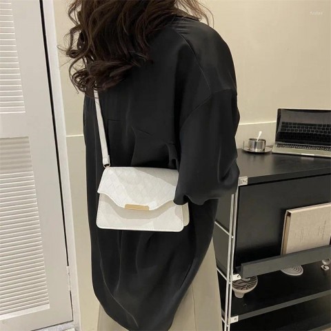 Luxury Solid PU Leather Shoulder & Crossbody Bag for Women
