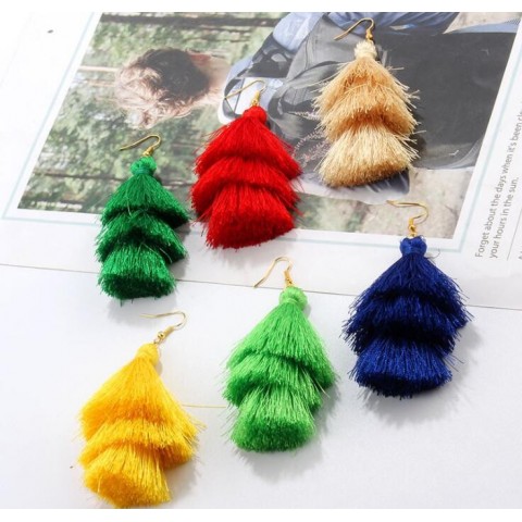 Boho Fashion Women's Gold Plated Tassel Earrings for Party GB372