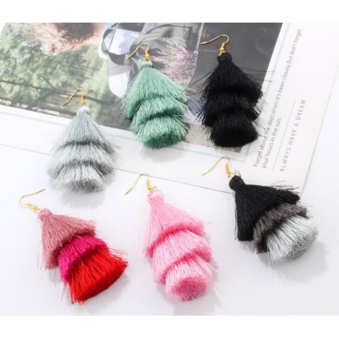 Boho Fashion Women's Gold Plated Tassel Earrings for Party GB372