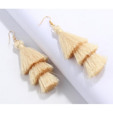 Boho Fashion Women's Gold Plated Tassel Earrings for Party GB372