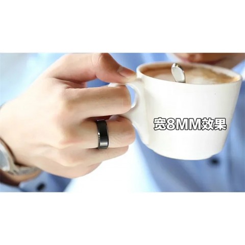 JUCHAO Men's Classic Black Wedding Band Ring - Cowboy Style Mood Tracker