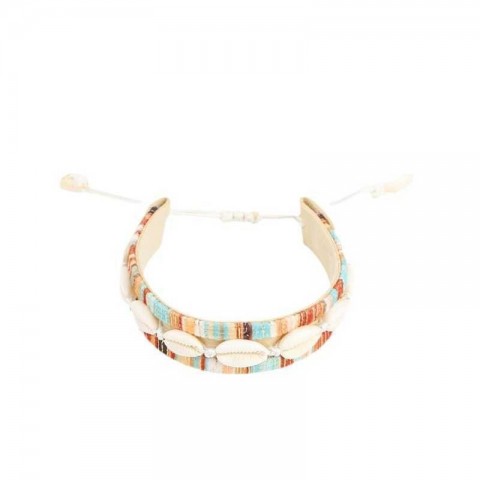 Charming Bohemian Shell Bracelet for Women - Handcrafted with Natural Wood and Shell Accents
