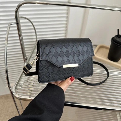 Luxury Solid PU Leather Shoulder & Crossbody Bag for Women