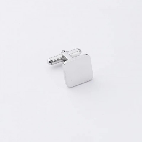 Stainless Steel Square Cufflinks, 10 Pieces per Batch, Mirror Polished, High-Quality, Classic Style Men's Jewelry
