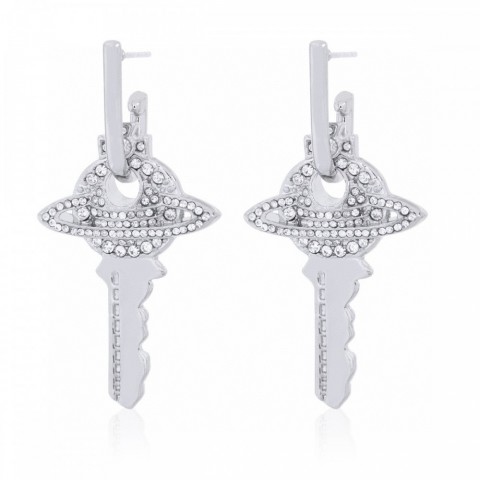 Viviennen Wests High-Quality Full Diamond Key Earrings for Women