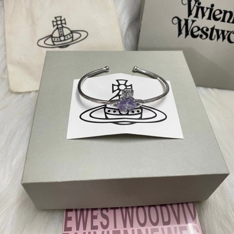 Vivienenne Westwood Amethyst Queen Mother Saturn Bracelet for Women