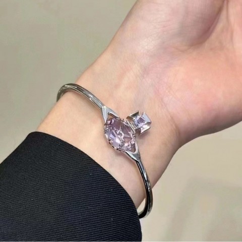 Vivienenne Westwood Amethyst Queen Mother Saturn Bracelet for Women