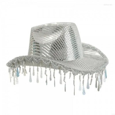 M7DD Silver Reflective Beret Hat - Unisex Multifunction Cowboy Hats for Carnivals