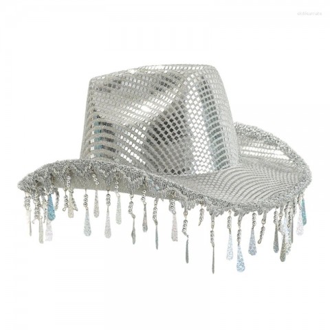 M7DD Silver Reflective Beret Hat - Unisex Multifunction Cowboy Hats for Carnivals