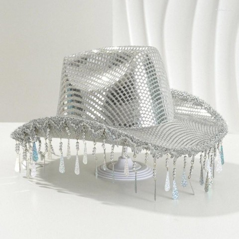 M7DD Silver Reflective Beret Hat - Unisex Multifunction Cowboy Hats for Carnivals
