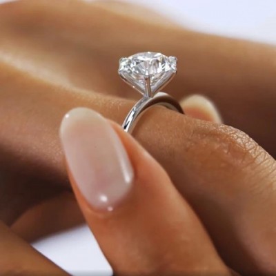 IOGOU Unisex 0.5ct-2ct D Color Diamond Bar Setting Card Ring in Sterling Silver