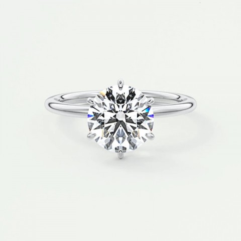 IOGOU Unisex 0.5ct-2ct D Color Diamond Bar Setting Card Ring in Sterling Silver