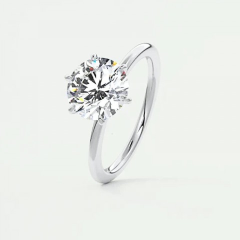IOGOU Unisex 0.5ct-2ct D Color Diamond Bar Setting Card Ring in Sterling Silver