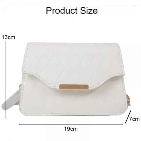 Luxury Solid PU Leather Shoulder & Crossbody Bag for Women