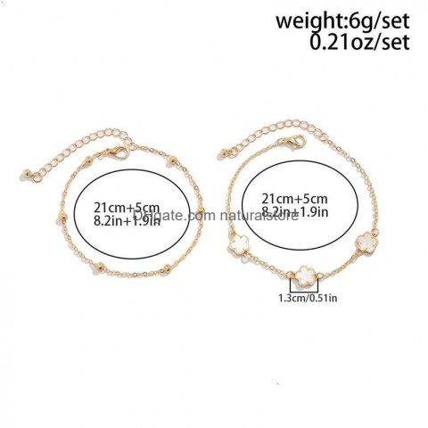 Anklets Fashion Clover Beach Bracelet for Women 2024 Summer Jewelry Anklet