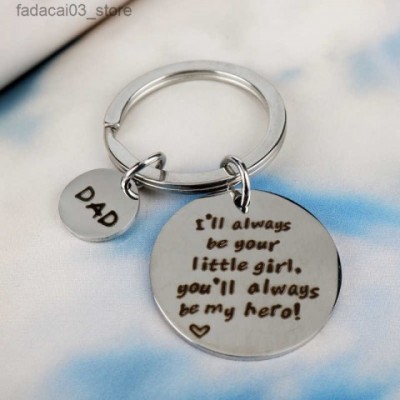Stainless Steel Personalized Father's Day Keychain Pendant for Men