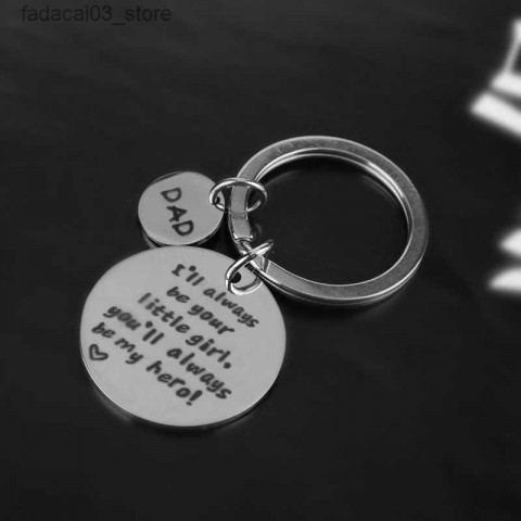 Stainless Steel Personalized Father's Day Keychain Pendant for Men