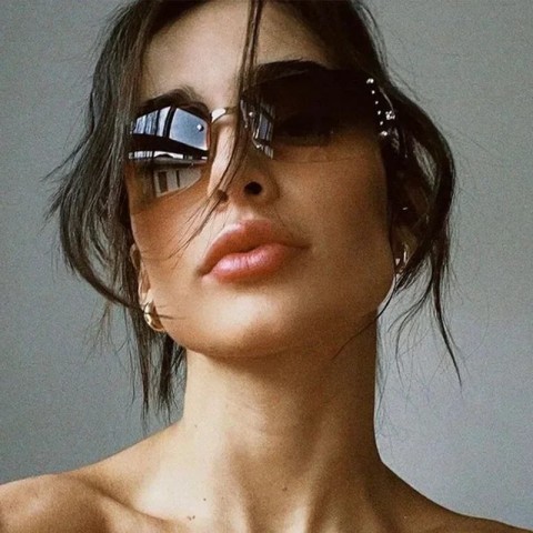 Steampunk Fashion Sunglasses for Men - Trendy Diamond Eyewear for Outdoor Sports