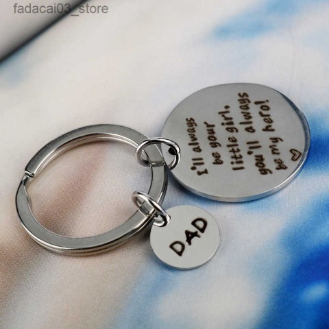Stainless Steel Personalized Father's Day Keychain Pendant for Men