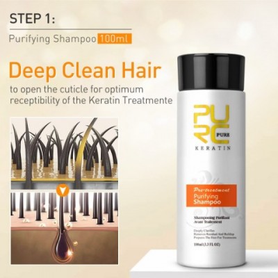 PURC Keratin Shampoo Set for Smooth, Frizz-Free Hair