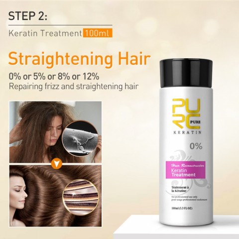 PURC Keratin Shampoo Set for Smooth, Frizz-Free Hair