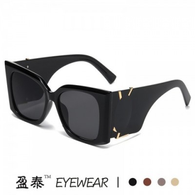 Retro Fashion Cat Eye Sunglasses for Women - Large Frame Gradient Glasses