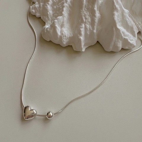 SHANICE Sterling Silver Heart Pearl Choker Necklace for Women