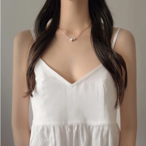 SHANICE Sterling Silver Heart Pearl Choker Necklace for Women