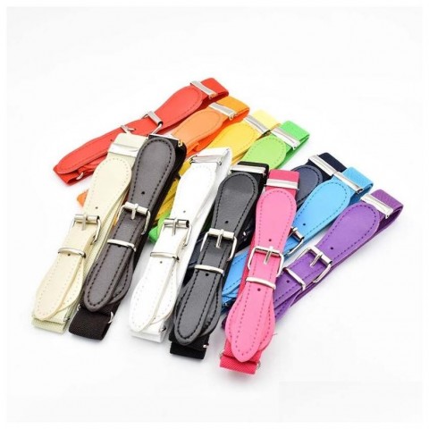 Women's Classic Cowskin Leather Belt - Black 25Cm Width Unisex Fashion Accessory