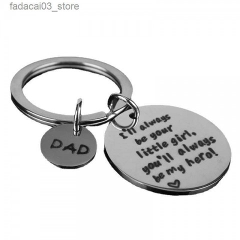 Stainless Steel Personalized Father's Day Keychain Pendant for Men