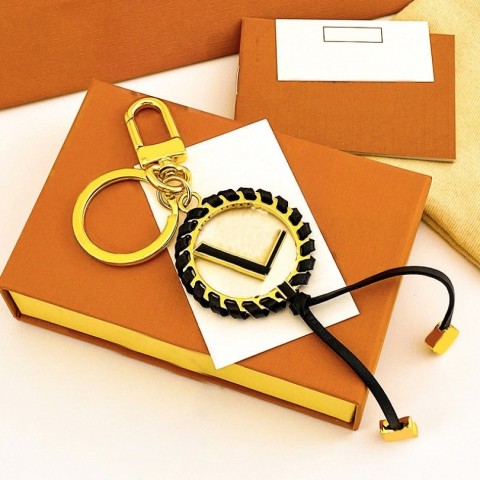 Luxury 18K Gold Plated Car Keychain for Men - Fashion Spring New Alloy Pendant