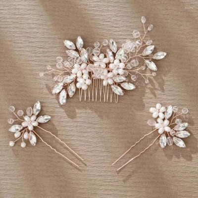 Luxurious Crystal Hair Clips Set for Sweet Brides & Daily Fashion Women