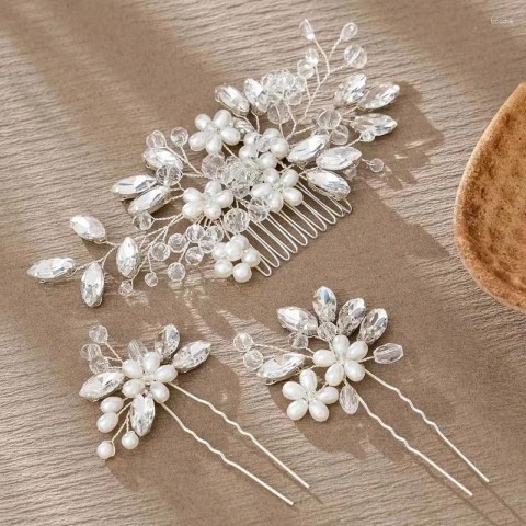 Luxurious Crystal Hair Clips Set for Sweet Brides & Daily Fashion Women