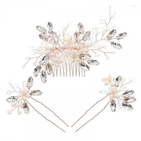 Luxurious Crystal Hair Clips Set for Sweet Brides & Daily Fashion Women