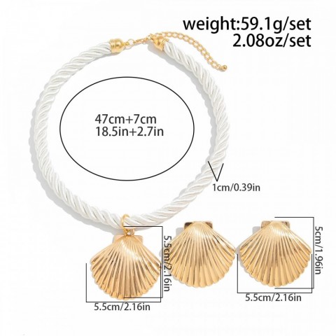 Ingemark Unique Large Metal Scalp Pendant & Stud Earrings Set for Women 2025