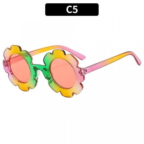 Sunflower Kids UV380 Protection Round Frame Sunglasses for Boys and Girls