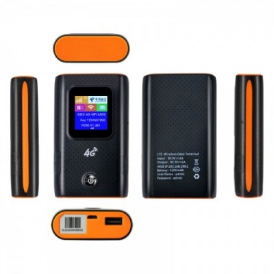 Mifi Unlocked Mobile CPE Hotspot with SIM Card Slot - Portable 6000mAh Power Bank LTE CAT4