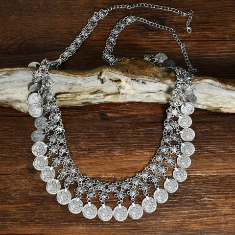 Boho Style Women's Vintage Coin Charm Long Belly Chain Waist Belt