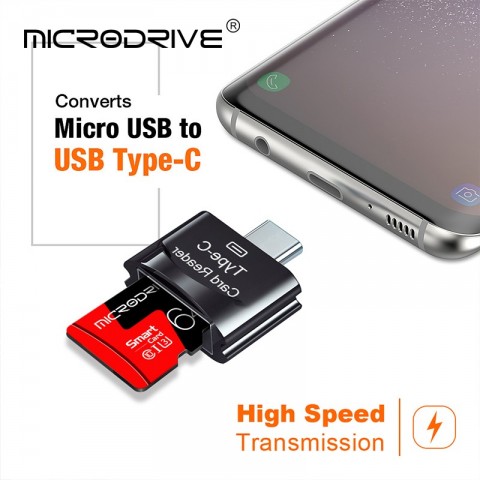Type C & Lightning SD Card Adapter for Phone & Tablet - V10 Speed Class