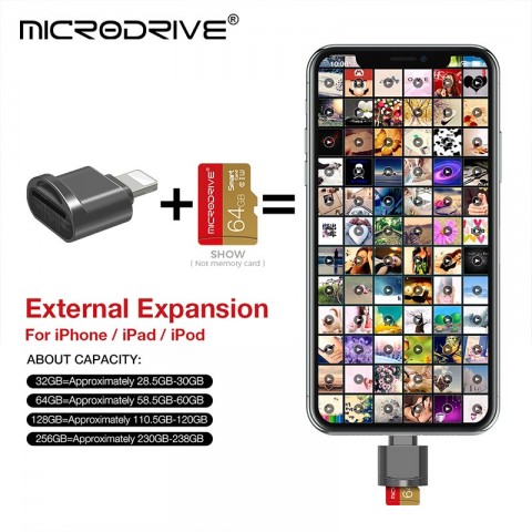 Type C & Lightning SD Card Adapter for Phone & Tablet - V10 Speed Class