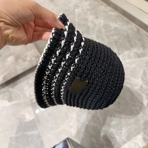 DESIGNERS Women's Stylish Hollow Woven Straw Bucket Hat for Outdoor Spring & Fall