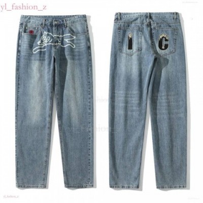Designer BBC Boys Club Flying Dog Print Black Denim Jeans for Men
