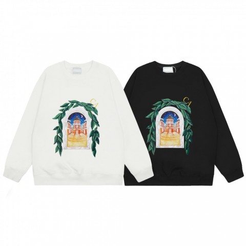 Men's Creative Rainbow Print Cotton Blend Hoodies & Sweatshirts
